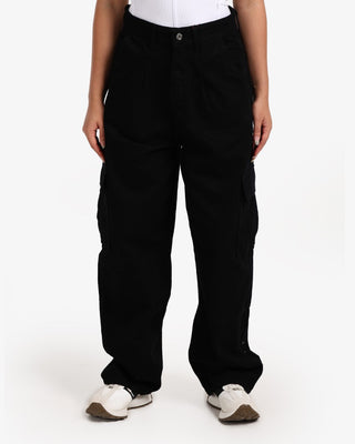Skater Black Casual Gabardine