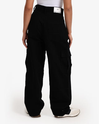 Skater Black Casual Gabardine