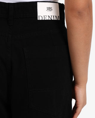 Skater Black Casual Gabardine
