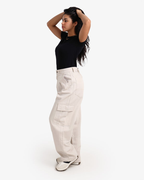 Skater Off-White Casual Gabardine