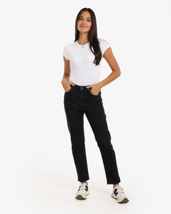 Slim Fit Black Casual Jeans