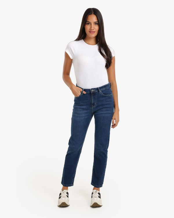 Slim Fit Dark Blue Casual Jeans