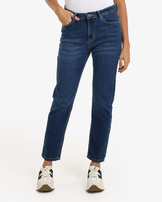Slim Fit Dark Blue Casual Jeans