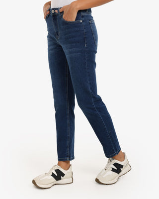 Slim Fit Dark Blue Casual Jeans