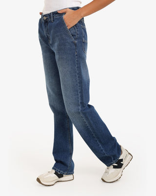 Straight Storm Blue Casual Jeans