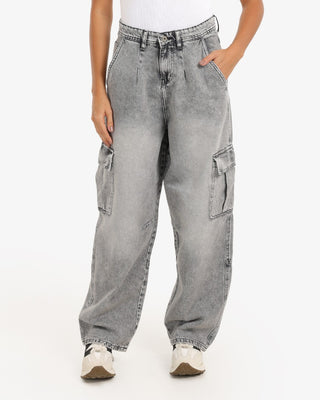 Skater Fit Light Grey Casual Jeans