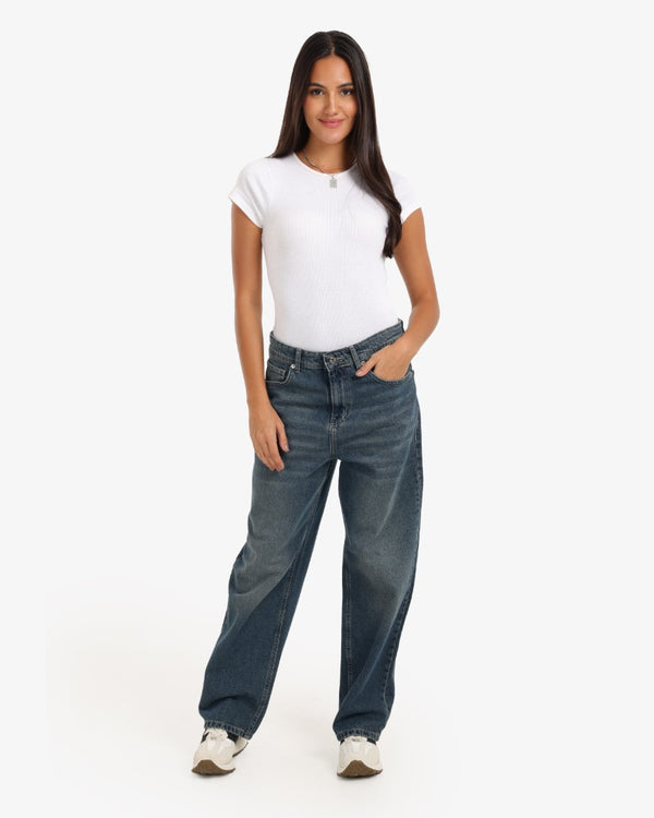 Baggy Dirty Blue Casual Jeans