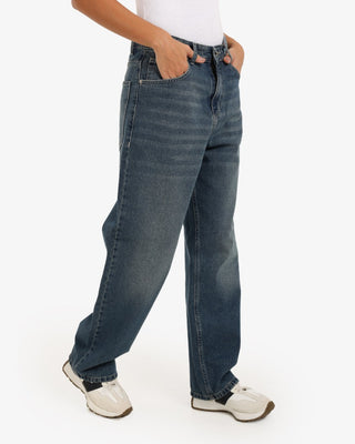 UNI-SEX Baggy Dirty Blue Casual Jeans