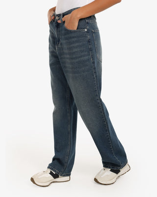 UNI-SEX Baggy Dirty Blue Casual Jeans