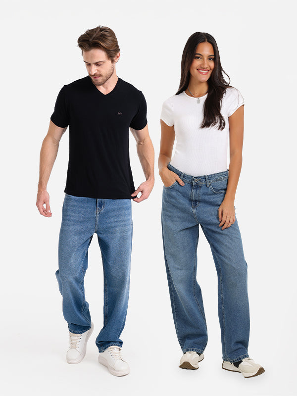 UNI-SEX Baggy Blue Casual Jeans