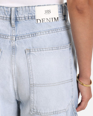 Balloon Fit Ice Blue Casual Jeans