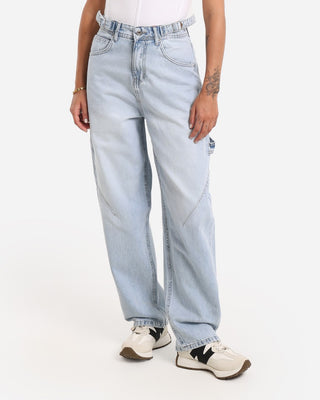 Balloon Fit Ice Blue Casual Jeans