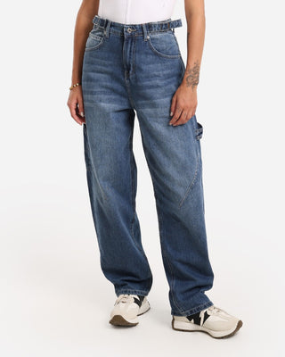 Balloon Fit Blue Casual Jeans