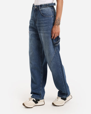 Balloon Fit Blue Casual Jeans