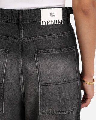 Balloon Fit Black Casual Jeans