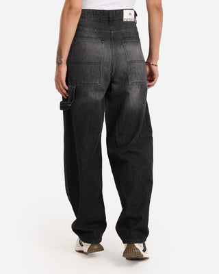 Balloon Fit Black Casual Jeans