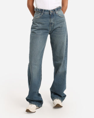 Wide Leg  Dirty Flap Pocket Casual Jeans