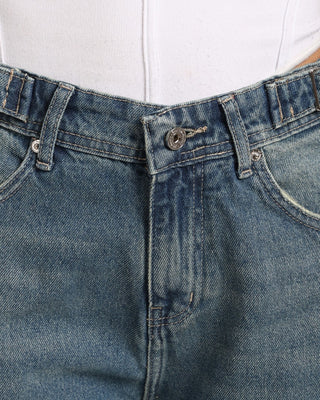 Wide Leg  Dirty Flap Pocket Casual Jeans