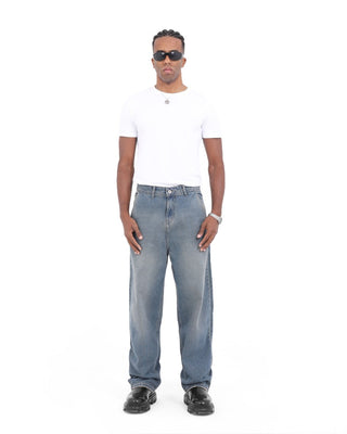 UNI-SEX Skater Dirty Blue Casual Jeans