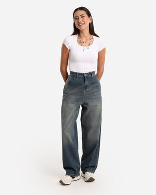 UNI-SEX Skater Dirty Blue Casual Jeans