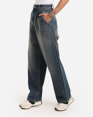 UNI-SEX Skater Dirty Blue Casual Jeans