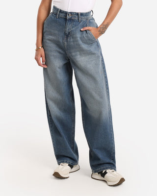 UNI-SEX Skater Medium Blue Casual Jeans