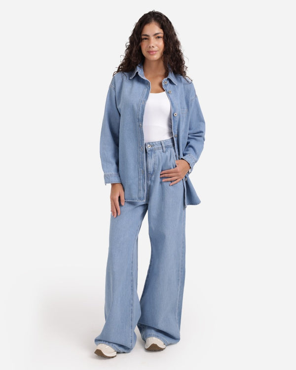 Blue Denim Shirt Casual Jeans