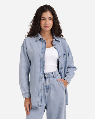 Denim Shirt Light Blue Casual Jeans