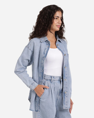 Denim Shirt Light Blue Casual Jeans