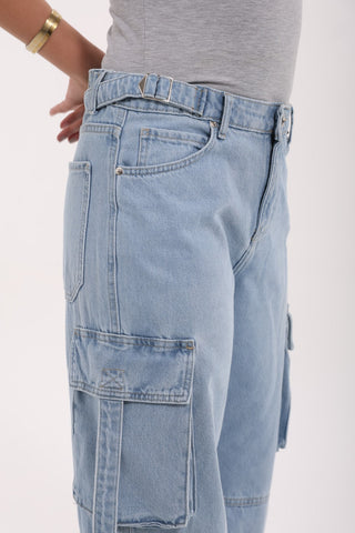 Cargo Ice Blue Casual Jeans