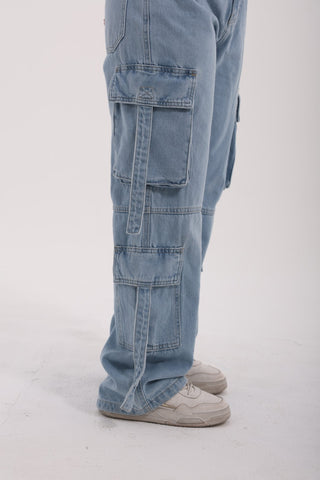 Cargo Ice Blue Casual Jeans