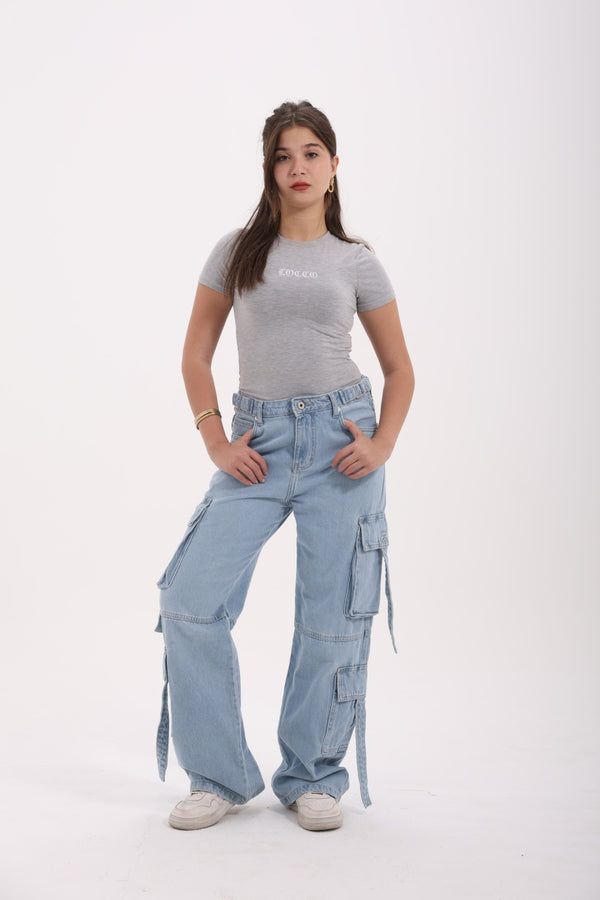 Cargo Ice Blue Casual Jeans