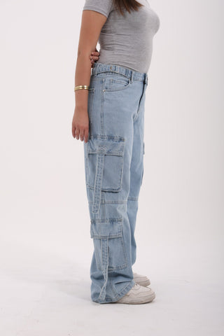 Cargo Ice Blue Casual Jeans