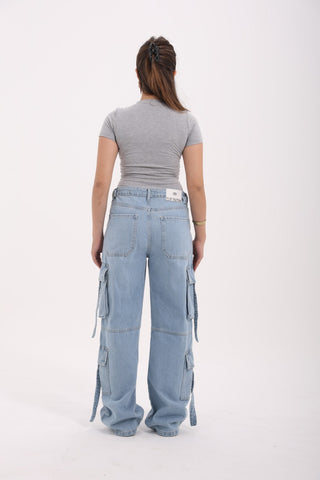 Cargo Ice Blue Casual Jeans