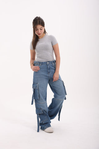 Cargo Blue Casual Jeans