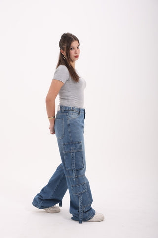 Cargo Blue Casual Jeans