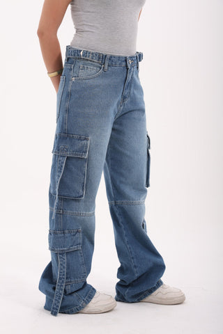 Cargo Blue Casual Jeans