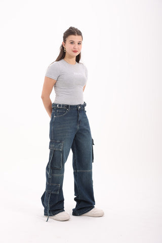 Cargo Dirty Blue Casual Jeans