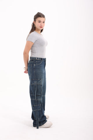 Cargo Dirty Blue Casual Jeans