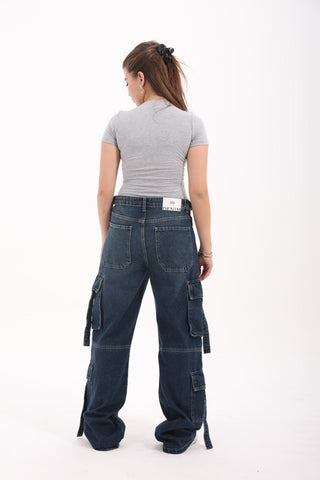Cargo Dirty Blue Casual Jeans