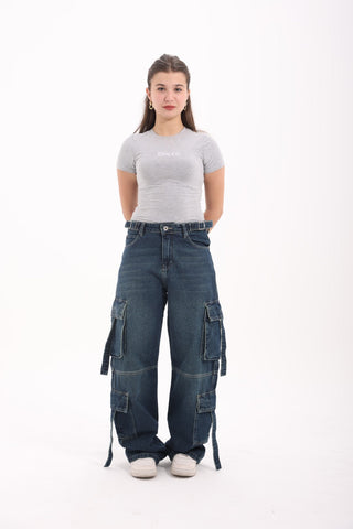 Cargo Dirty Blue Casual Jeans