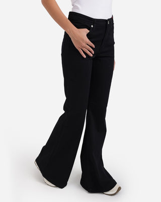 Flare fit Black Casual Jeans