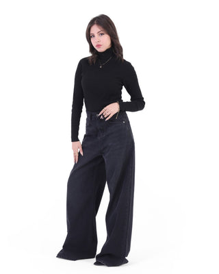 Mega Baggy Black Casual Jeans
