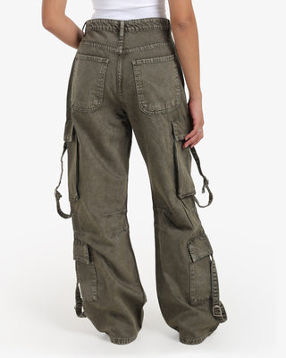 Cargo Fit Dirty Olive Casual Jeans