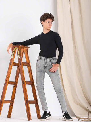 Skinny Light Grey Casual Jeans