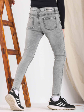 Skinny Light Grey Casual Jeans