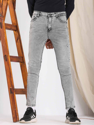 Skinny Light Grey Casual Jeans