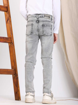 Skinny Light Grey Casual Jeans