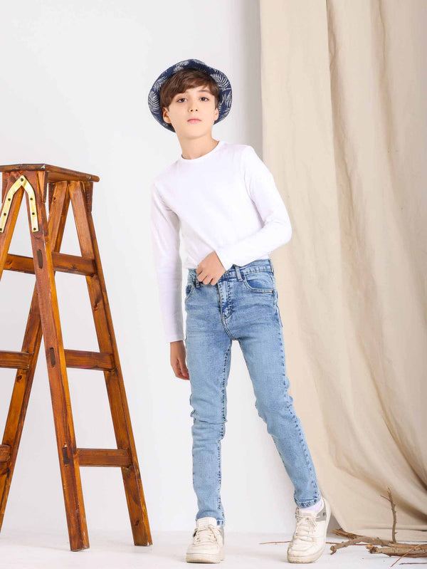 Skinny Light Blue Casual Jeans