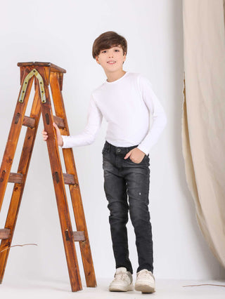 Skinny Dark Grey Casual Jeans